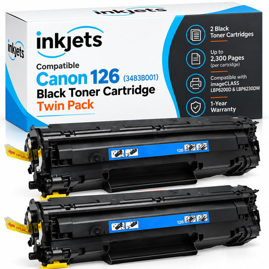 Canon 126 (3483B001) Black Compatible Toner Cartridge Twin Pack