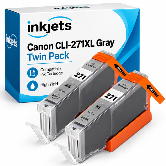 Canon CLI-271XL (0340C001) Gray High-Yield Compatible Ink Cartridge Twin Pack