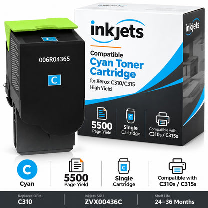 Compatible Xerox C310s/C315s High Yield Cyan Toner Cartridge