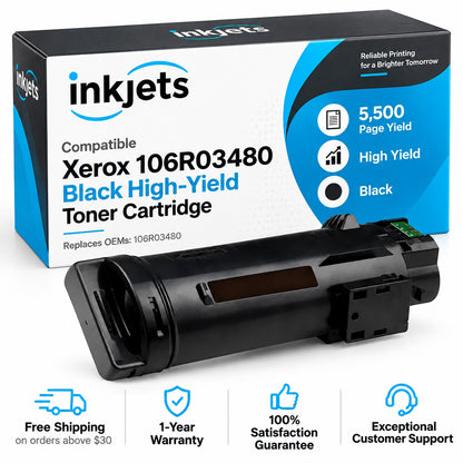 Xerox 106R03480 Black High-Yield Compatible Toner Cartridge