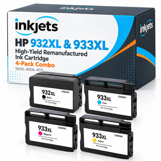 HP 932XL & 933XL High-Yield Remanufactured Ink Cartridge 4-Pack Combo