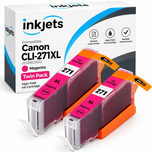 Canon CLI-271XL (0338C001) Magenta High-Yield Compatible Ink Cartridge Twin Pack