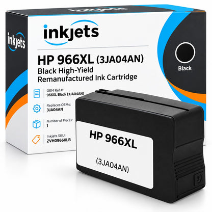 HP 966XL (3JA04AN) Black High-Yield Remanufactured Ink Cartridge