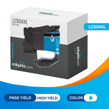 Brother LC504XLC Cyan High Yield Compatible Ink Cartridge
