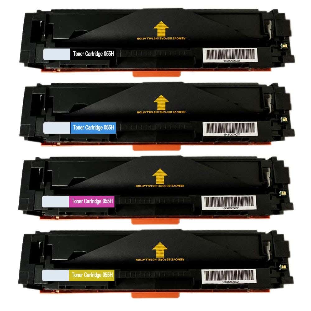 Canon 055H High-Yield Compatible Toner Cartridge 4-Pack Combo
