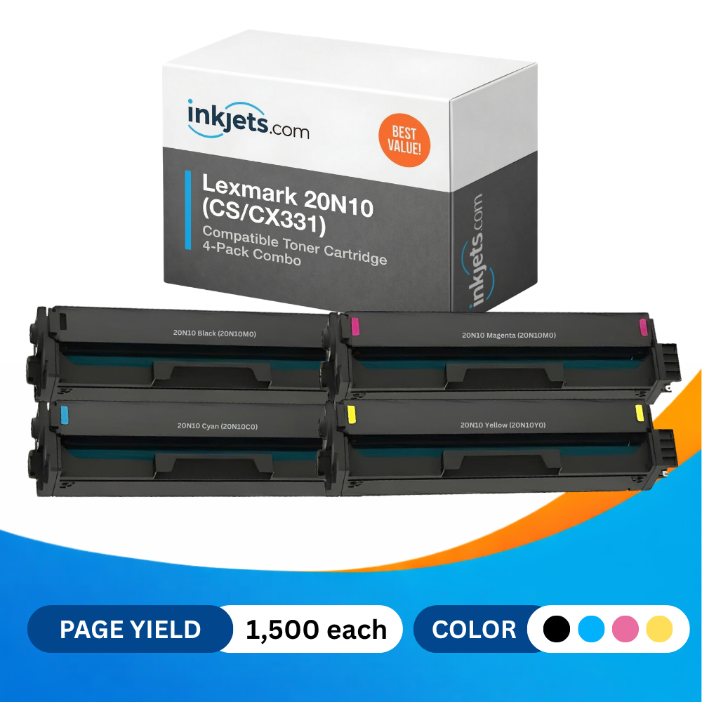 Lexmark 20N10 (CS/CX331) Compatible Standard Yield Toner Cartridge 4-Pack Combo