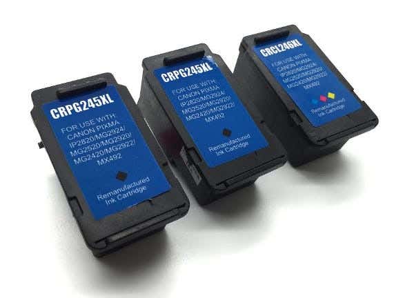 Canon PG-245XL & 246XL Combo 3-Pack High-Yield Remanufactured Ink Cartridges