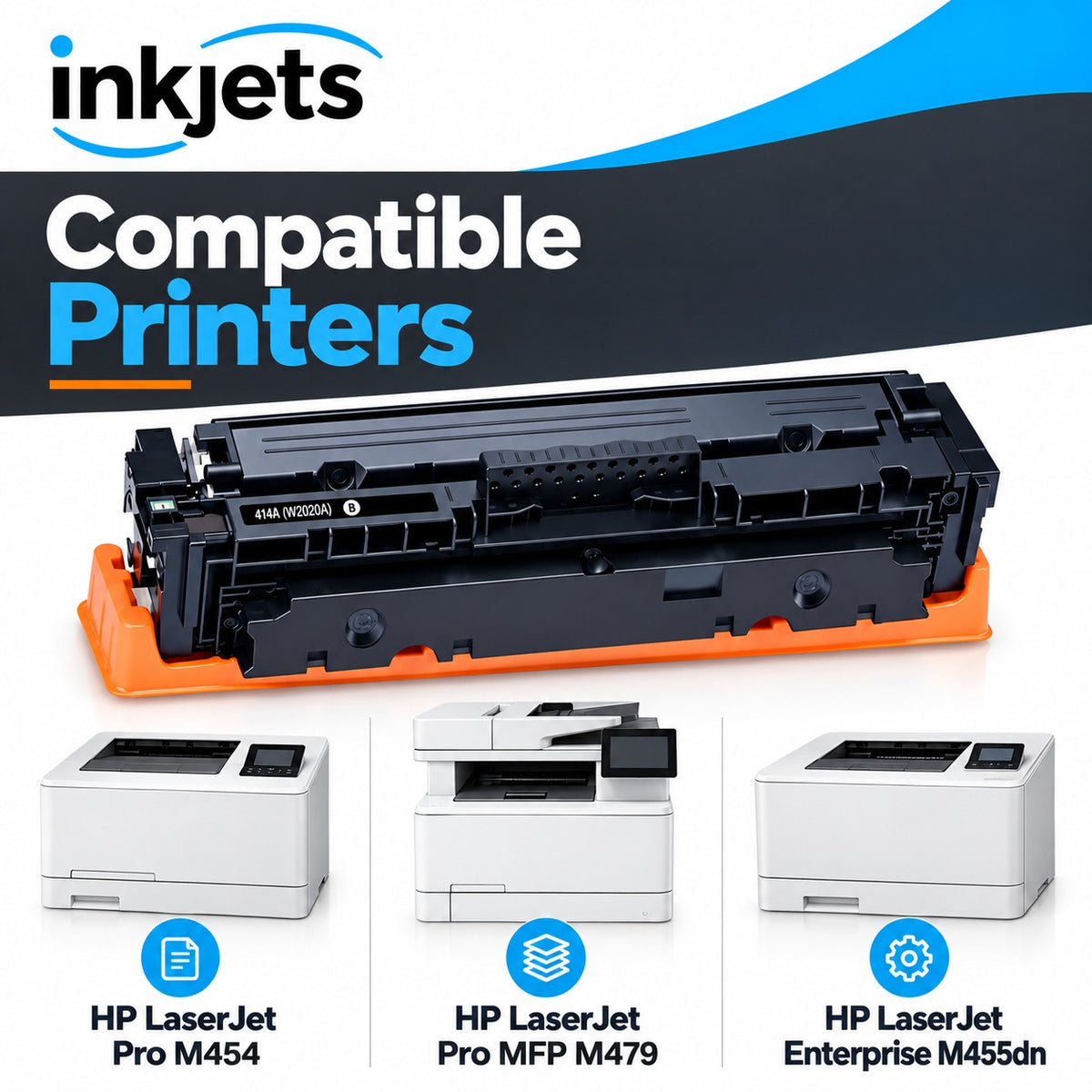 Compatible HP 414A (W2020A) Standard Yield Black Toner Cartridge