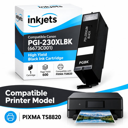 Compatible Canon PGI-230XLBK (6673C001) High Yield Black Ink Cartridge
