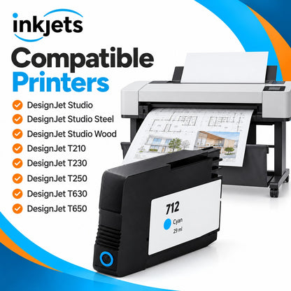 Remanufactured HP 712 Standard Yield Cyan Ink Cartridge