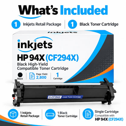HP 94X (CF294X) Black High-Yield Compatible Toner Cartridge