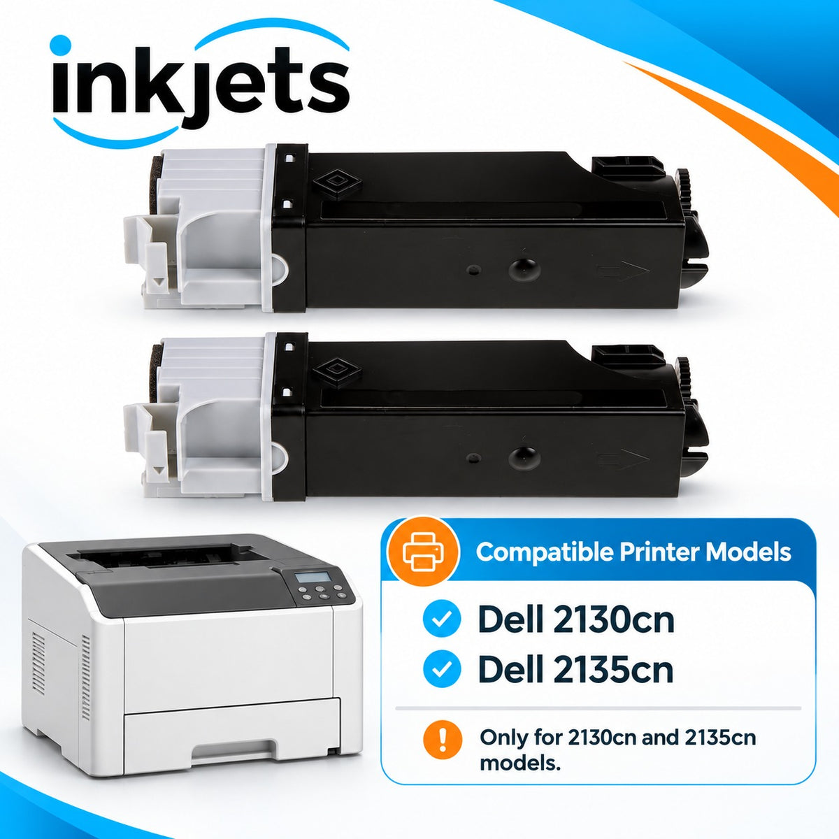 Dell 330-1436 (T106C) Black High-Yield Compatible Toner Cartridge Twin Pack