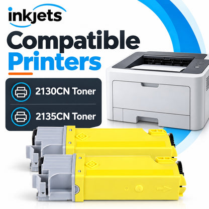 Dell 330-1438 (T108C) Yellow High-Yield Compatible Toner Cartridge Twin Pack