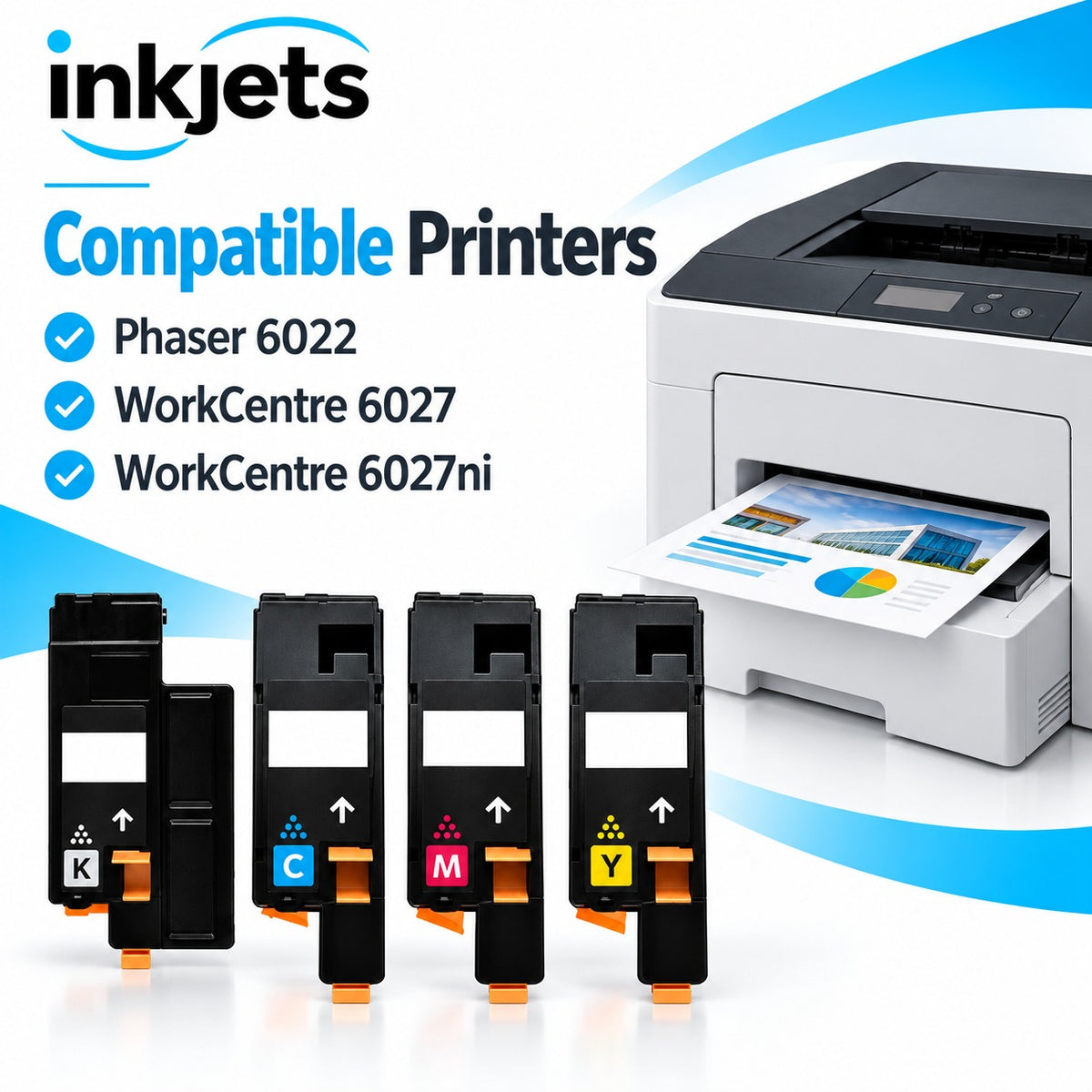 Xerox Phaser 6022 / WorkCentre 6027 Compatible Toner Cartridge 4-Pack Combo