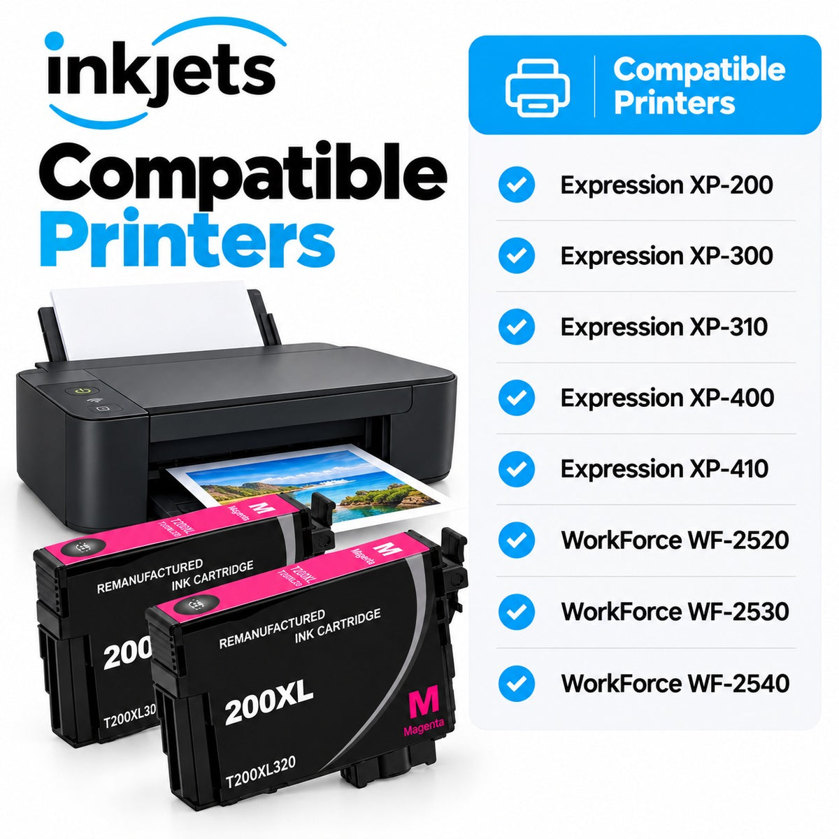 Epson 200XL (T200XL320) Magenta High-Yield Remanufactured Ink Cartridge Twin Pack