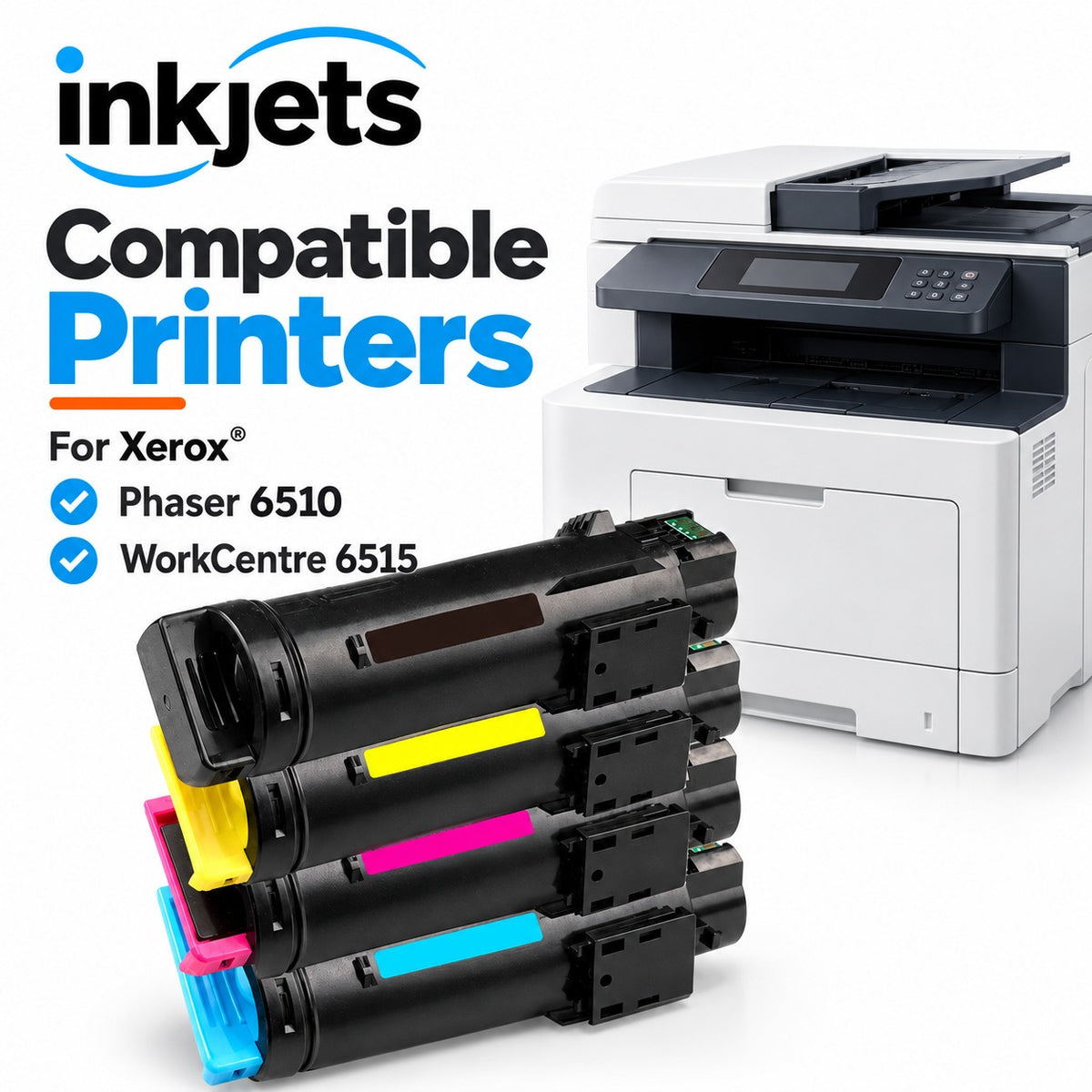 Xerox WorkCentre 6515 / Phaser 6510 High-Yield Compatible Toner Cartridge 4-Pack Combo