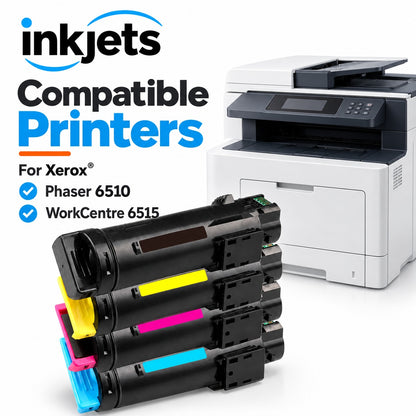 Xerox WorkCentre 6515 / Phaser 6510 High-Yield Compatible Toner Cartridge 4-Pack Combo
