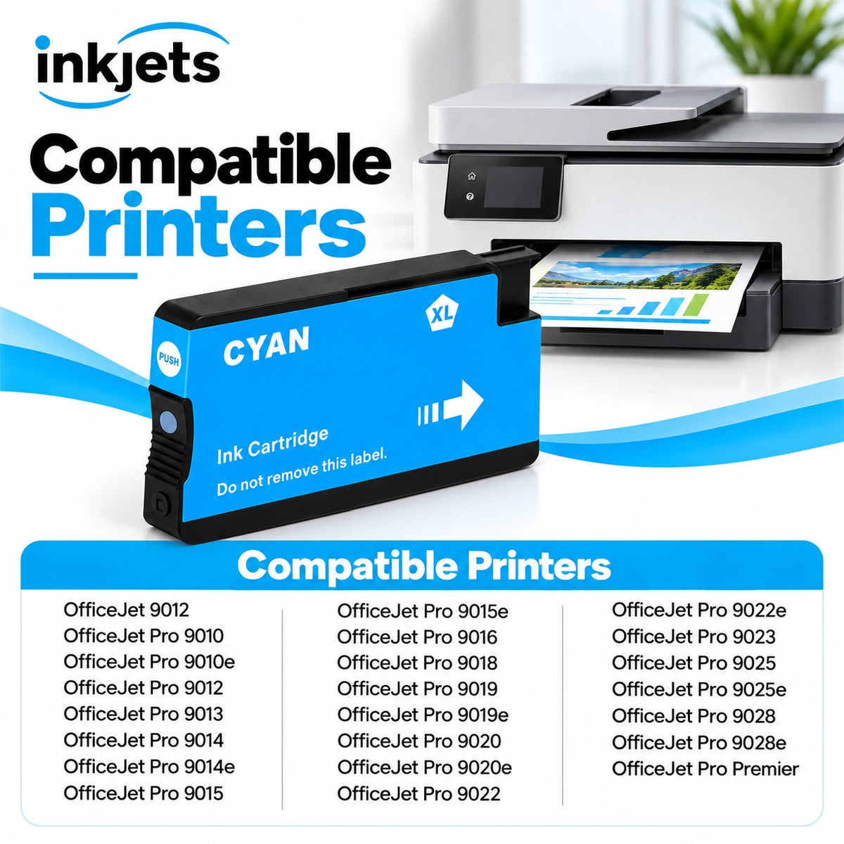 HP 962XL (3JA00AN) Cyan High-Yield Remanufactured Ink Cartridge