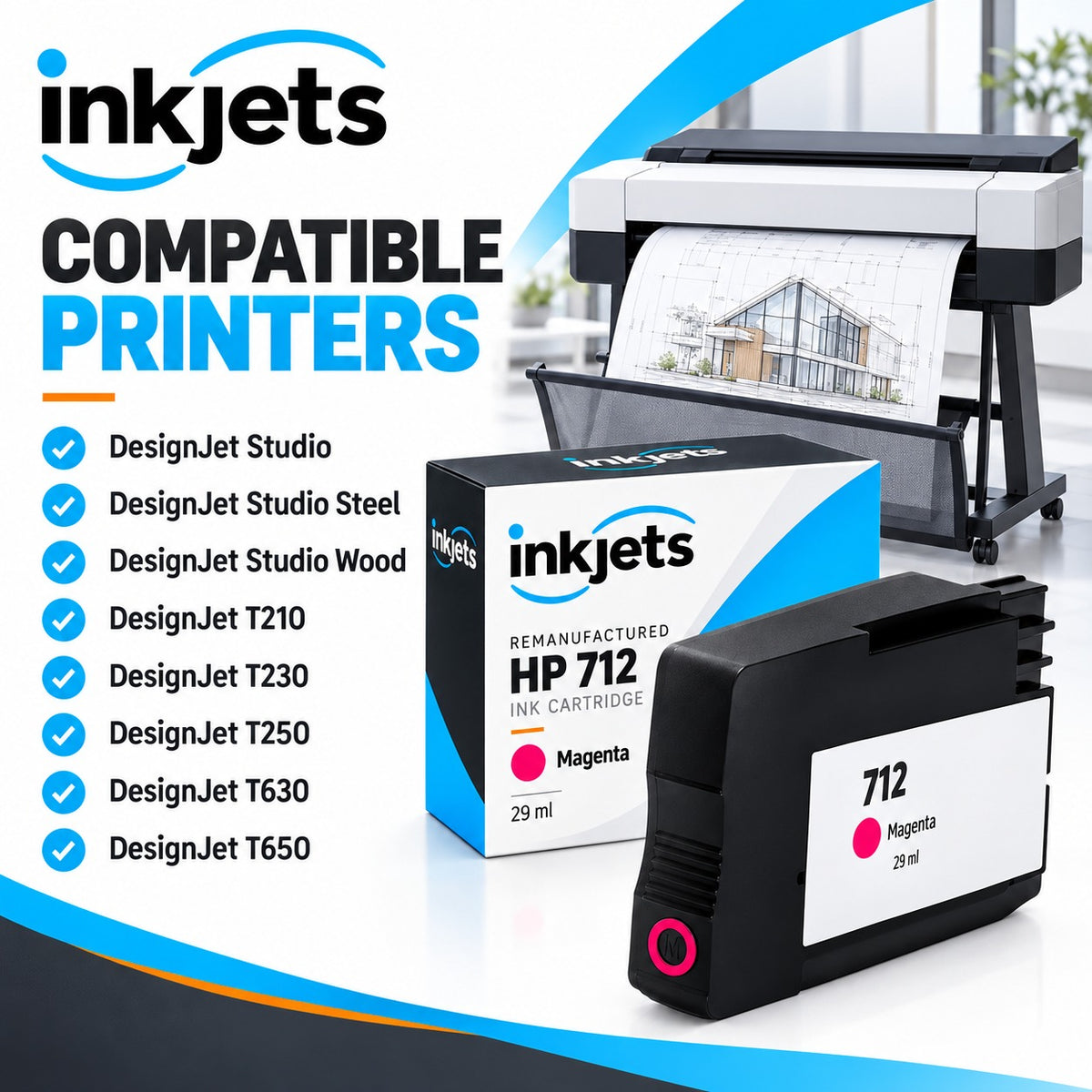 Remanufactured HP 712 Standard Yield Magenta Ink Cartridge