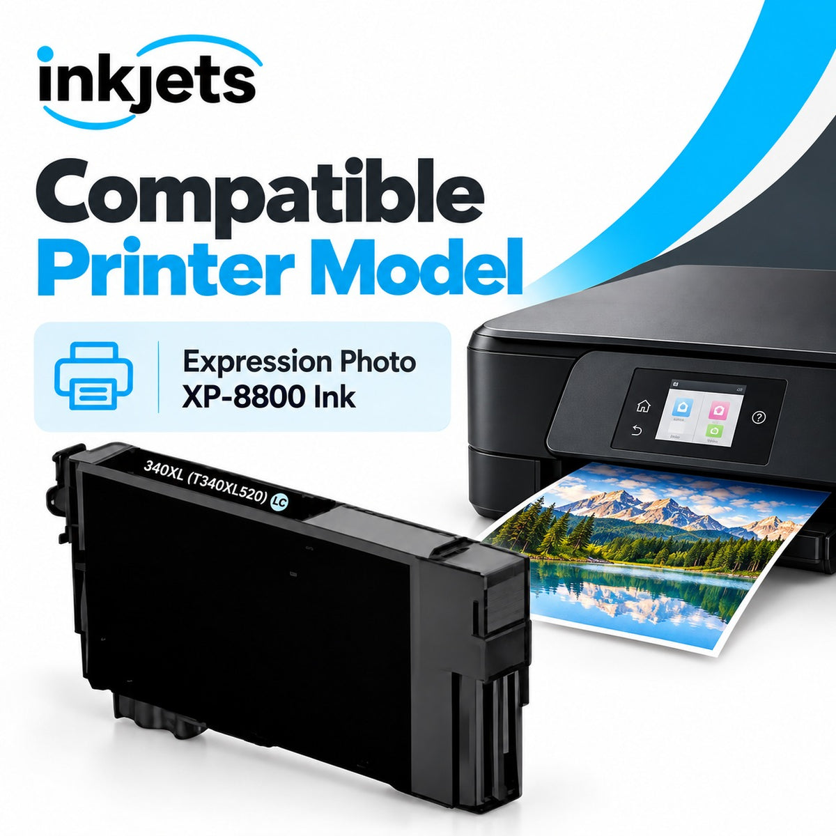 Compatible Epson 340XL (T340XL520) Light Cyan High Yield Ink Cartridge