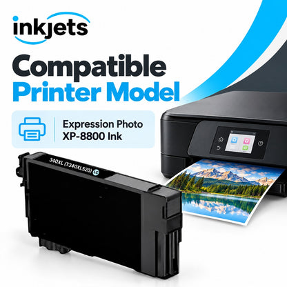 Compatible Epson 340XL (T340XL520) Light Cyan High Yield Ink Cartridge