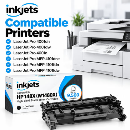 Compatible HP 148X (W1480X) High Yield Black Toner Cartridge