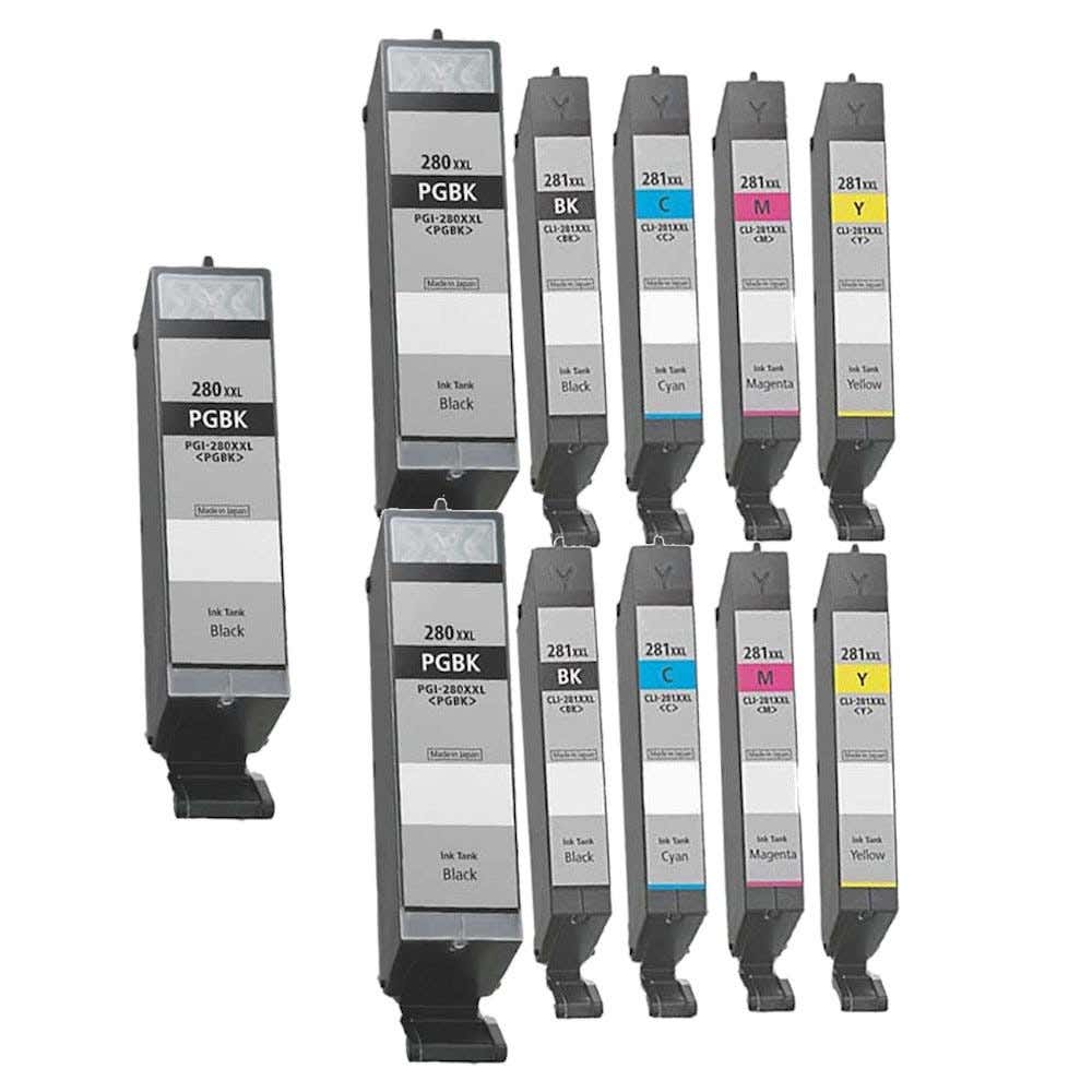 Canon PGI-280XXL & CLI-281XXL Super High-Yield Compatible Ink Cartridge 11-Pack Combo