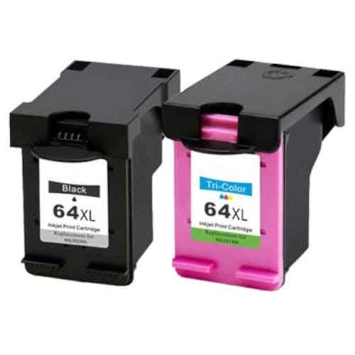 HP 64XL High-Yield Remanufactured 2-Pack Combo