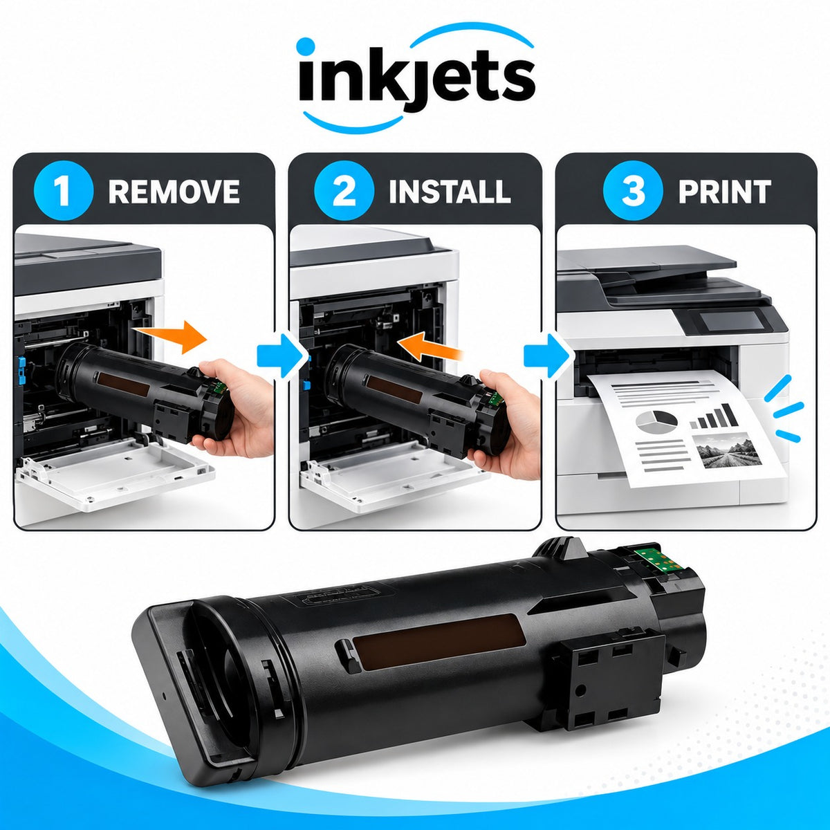 Xerox 106R03480 Black High-Yield Compatible Toner Cartridge