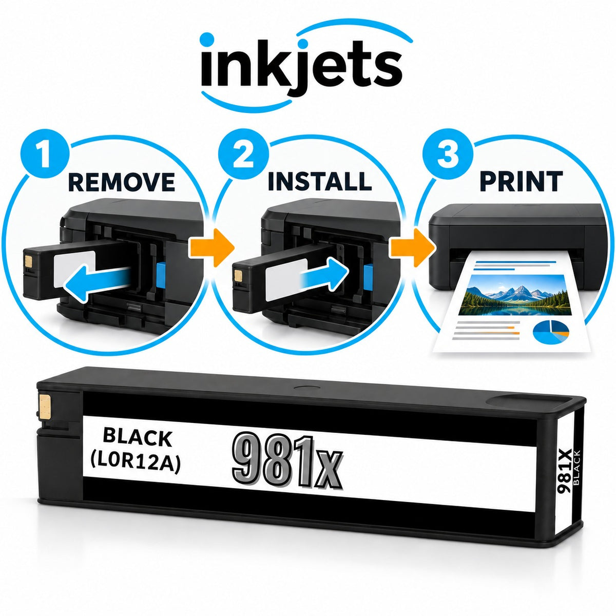 Compatible HP 981X (L0R12A) High Yield Black Toner Cartridge