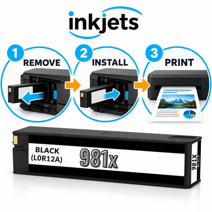 Compatible HP 981X (L0R12A) High Yield Black Toner Cartridge