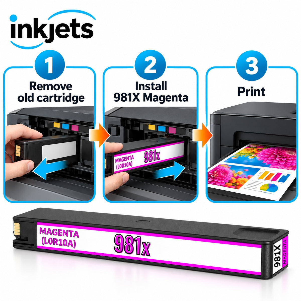 Compatible HP 981X (L0R10A) High Yield Magenta Toner Cartridge