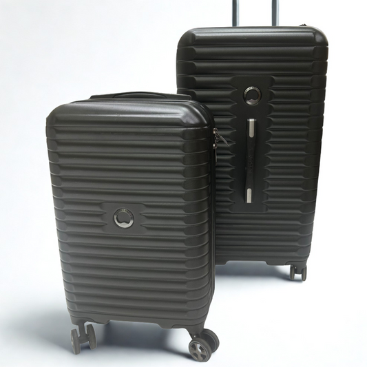 Delsey Paris 2‑Piece Hardside Trunk Luggage Set – Black