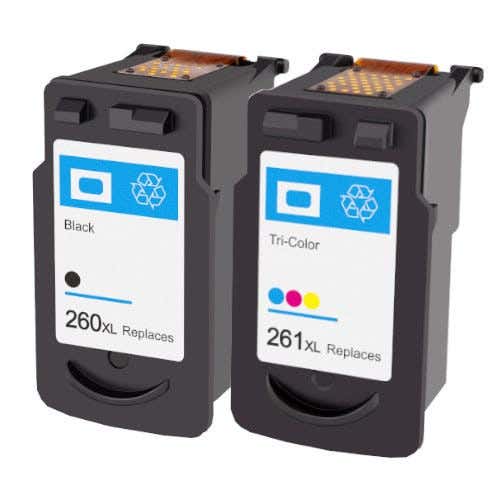 Canon PG-260XL & CL-261XL Remanufactured High Yield Ink Cartridge 2-Pack Combo