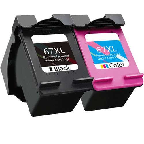 HP 67XL Remanufactured High Yield Ink Cartridge 2-Pack Combo