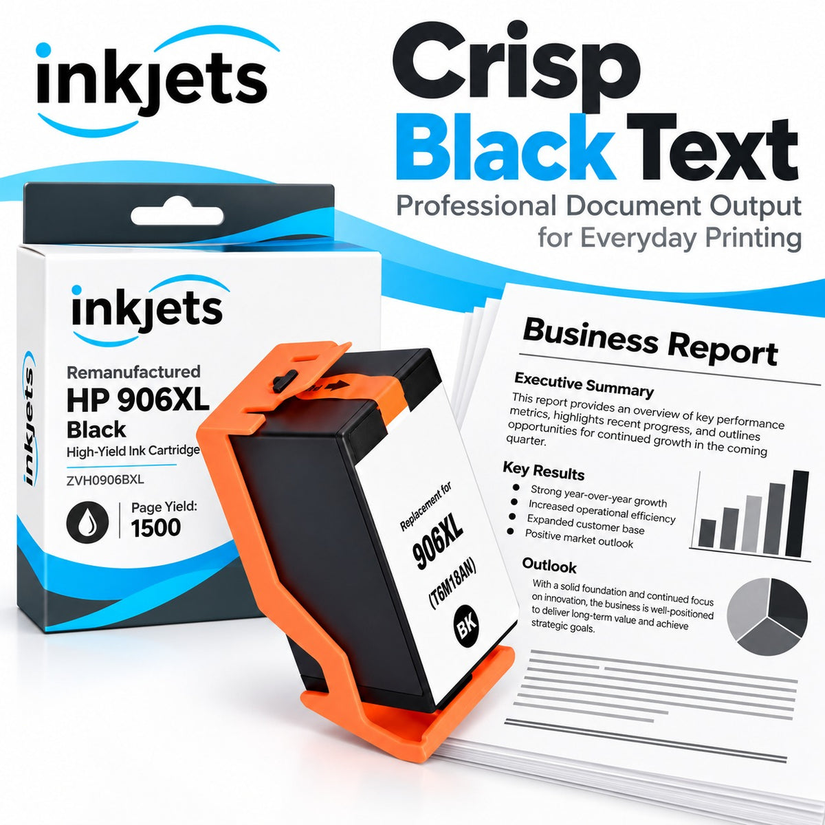 HP 906XL (T6M18AN) Black High-Yield Remanufactured Ink Cartridge