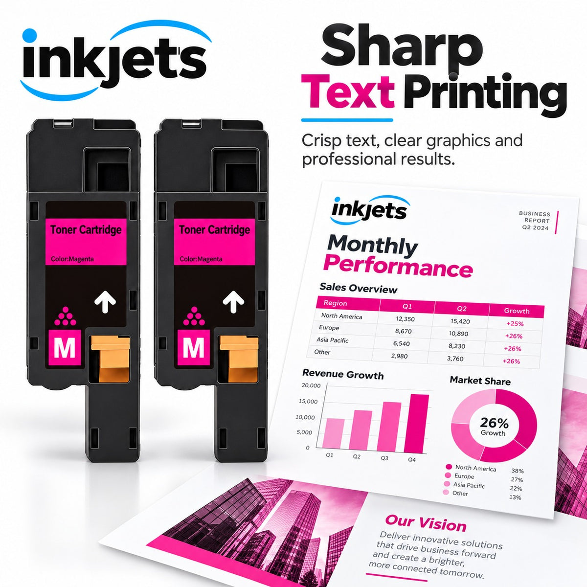 Dell 593-BBJV (G20VW) Magenta Compatible Toner Cartridge Twin Pack