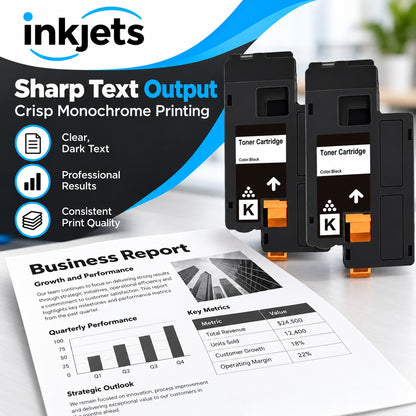 Dell 593-BBJX (DPV4T) Black Compatible Toner Cartridge Twin Pack