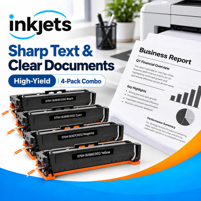 Canon 075H Compatible High-Yield Toner Cartridge 4-Pack Combo