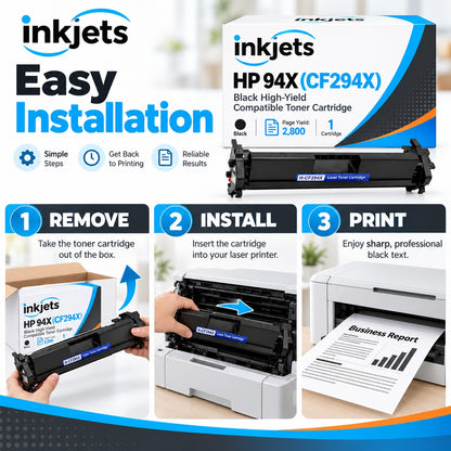 HP 94X (CF294X) Black High-Yield Compatible Toner Cartridge