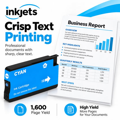 HP 962XL (3JA00AN) Cyan High-Yield Remanufactured Ink Cartridge