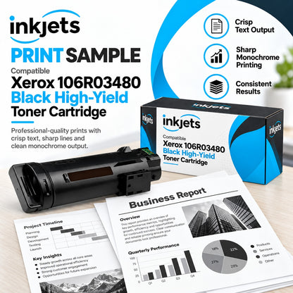 Xerox 106R03480 Black High-Yield Compatible Toner Cartridge
