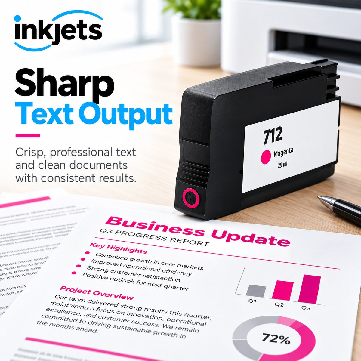 Remanufactured HP 712 Standard Yield Magenta Ink Cartridge