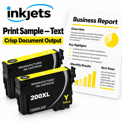 Epson 200XL (T200XL420) Yellow High-Yield Remanufactured Ink Cartridge Twin Pack