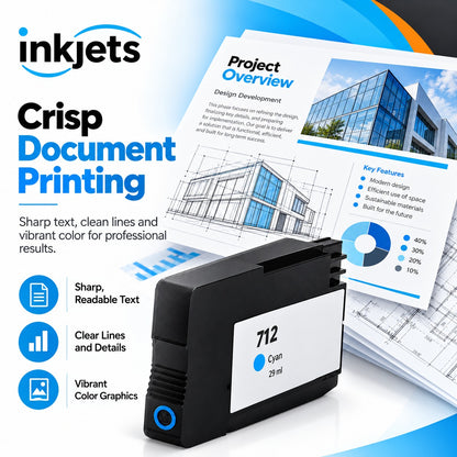 Remanufactured HP 712 Standard Yield Cyan Ink Cartridge