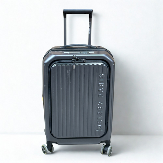 Delsey Paris Securitime Zip 1‑Piece Carry‑On Hardside Spinner Luggage – Matte Gray