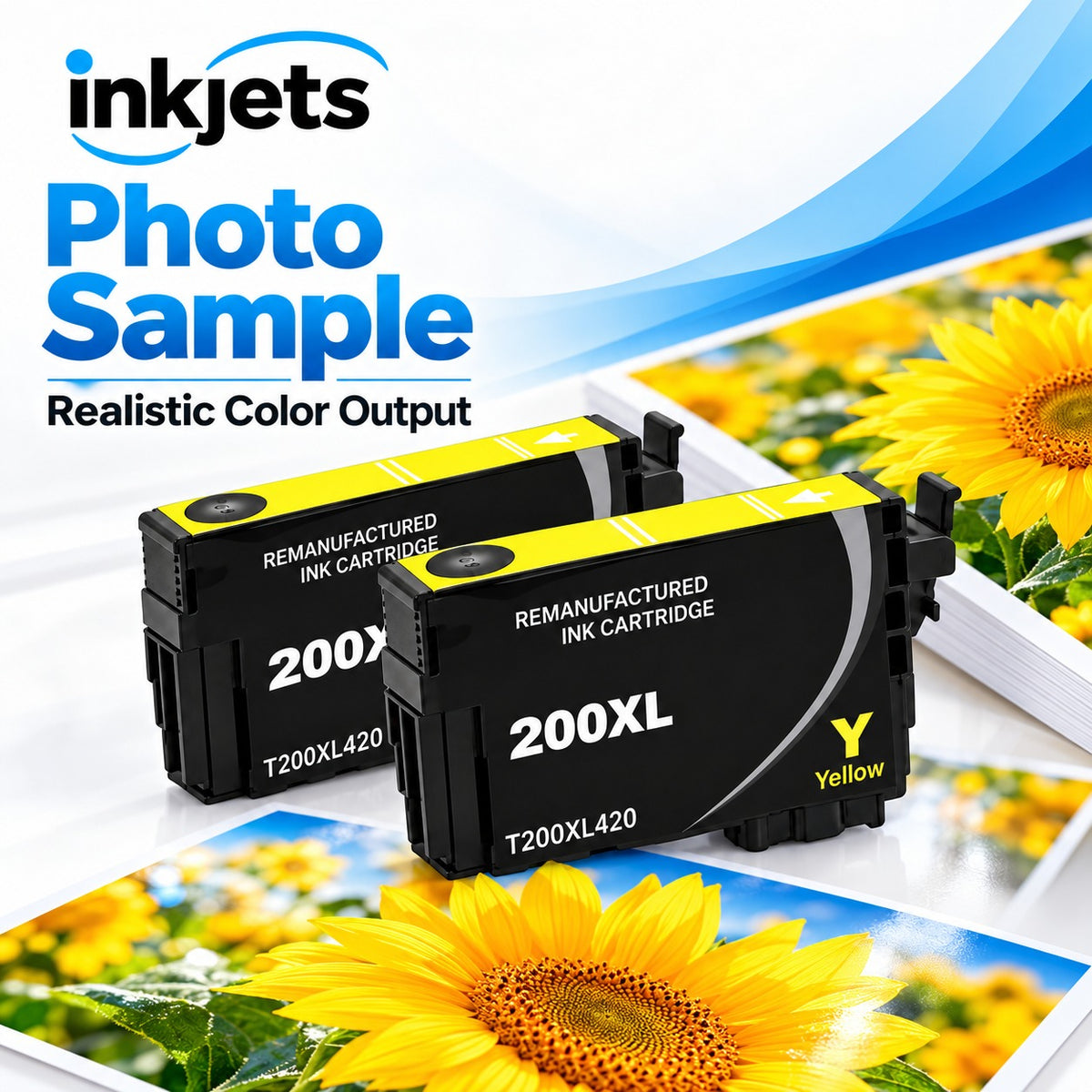 Epson 200XL (T200XL420) Yellow High-Yield Remanufactured Ink Cartridge Twin Pack