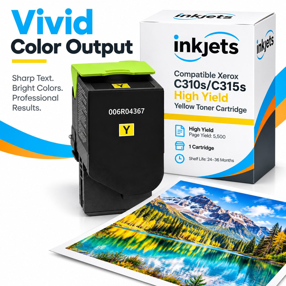 Compatible Xerox C310s/C315s High Yield Yellow Toner Cartridge