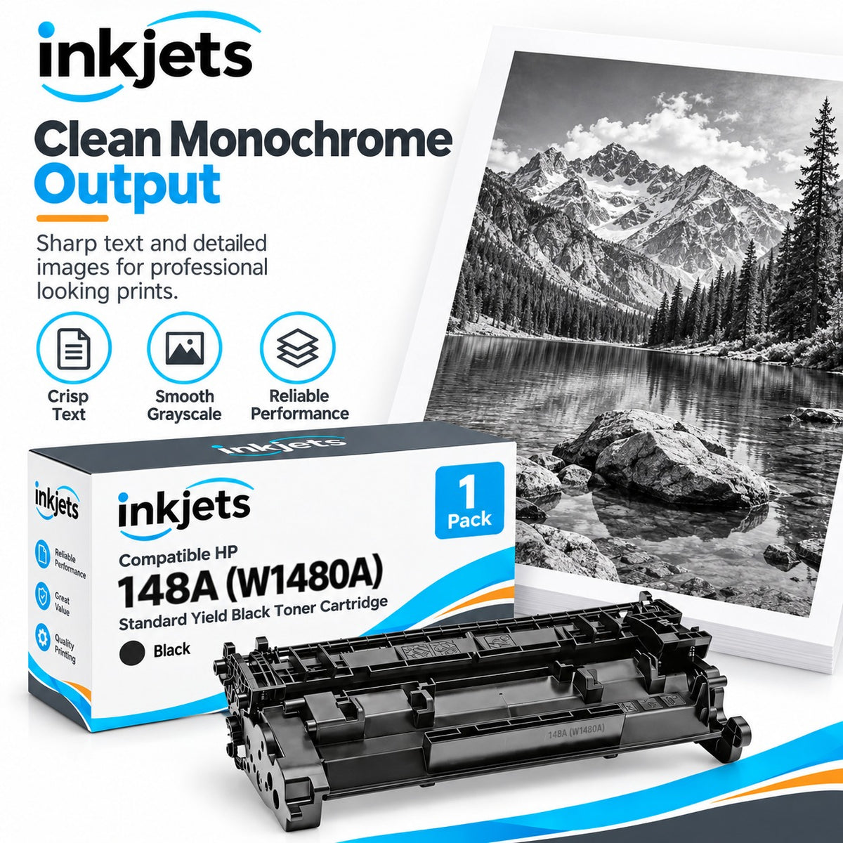 Compatible HP 148A (W1480A) Standard Yield Black Toner Cartridge