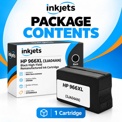 HP 966XL (3JA04AN) Black High-Yield Remanufactured Ink Cartridge